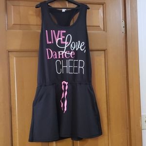 Black XL Cheer and Dance Black Jumper w/Skort 🌷